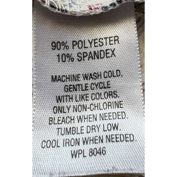 JM Collection Multicolored Paisley Stretchy Top 3/4 Sleeves Size 2X - Picture 4 of 4